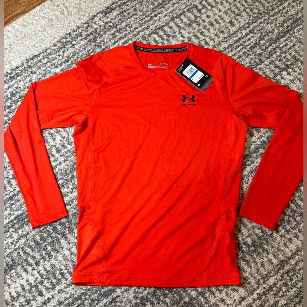 Bright orange Under Armour athletic long sleeve